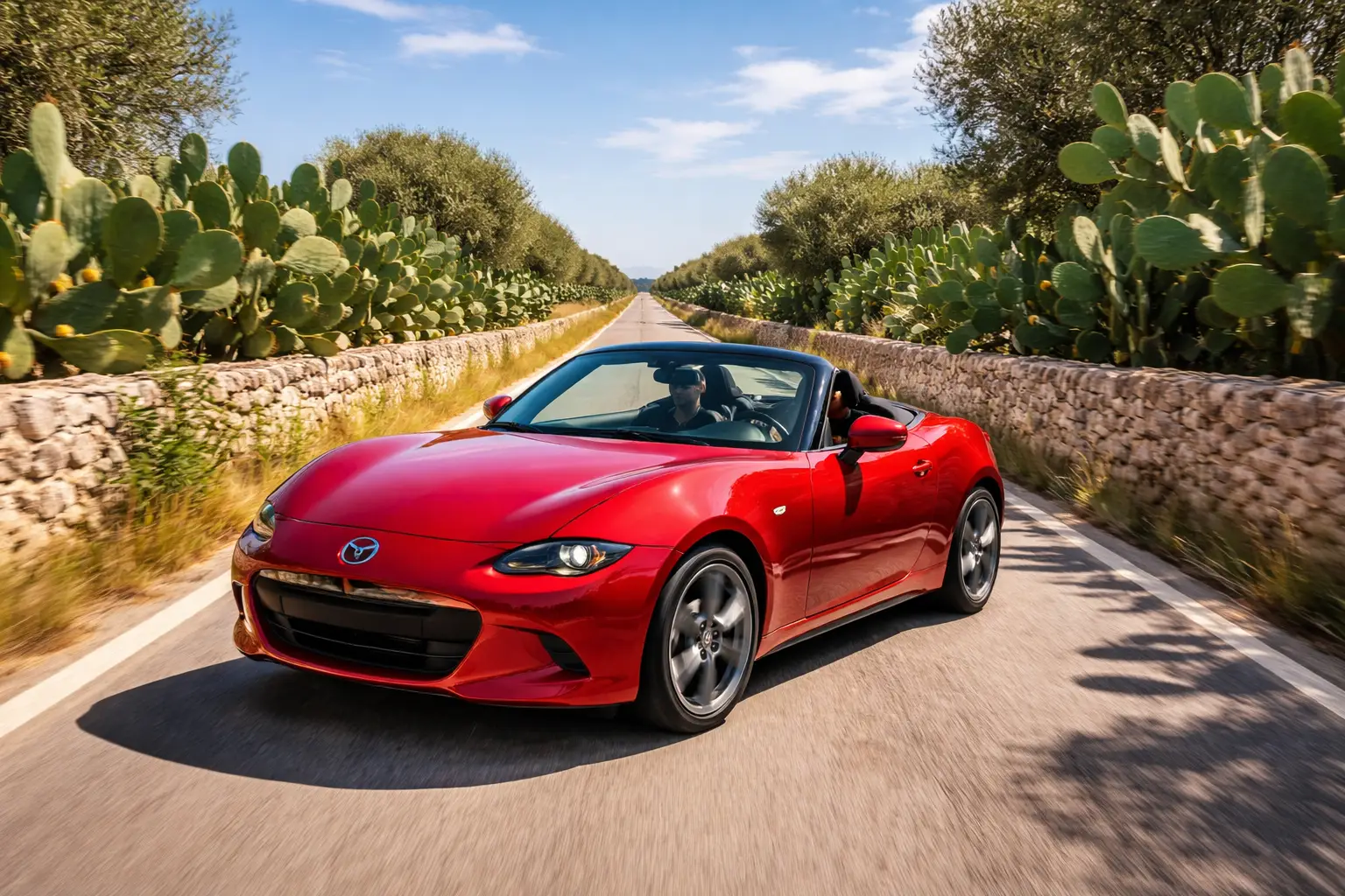 Cabrio an der Küste bei Bari