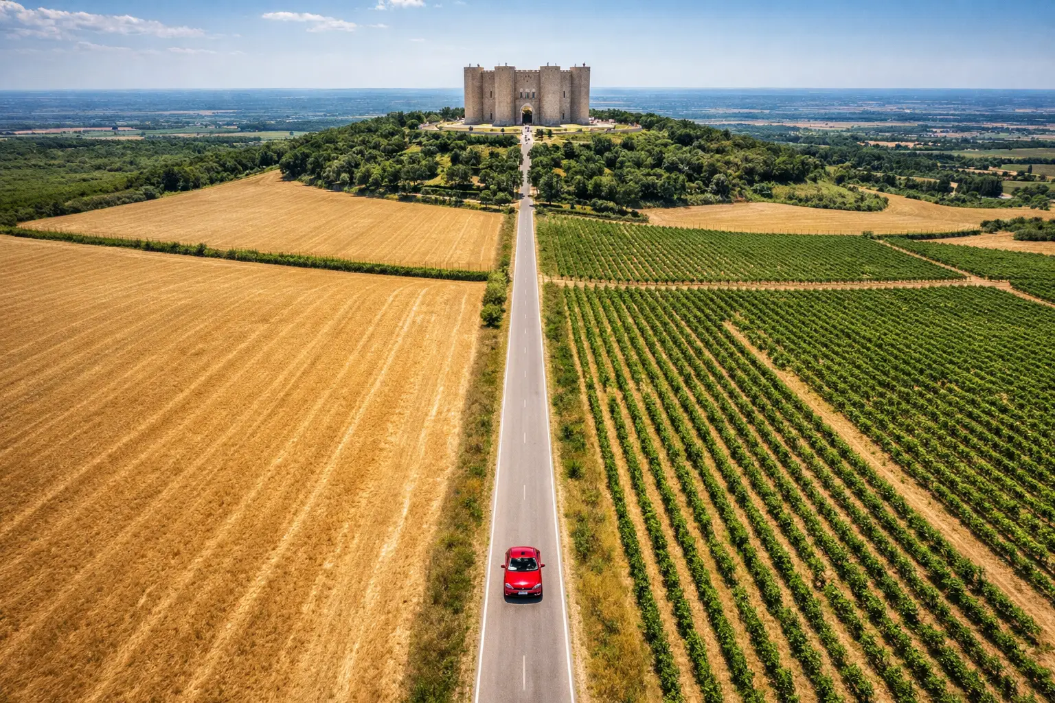 Straße im Hinterland von Apulien